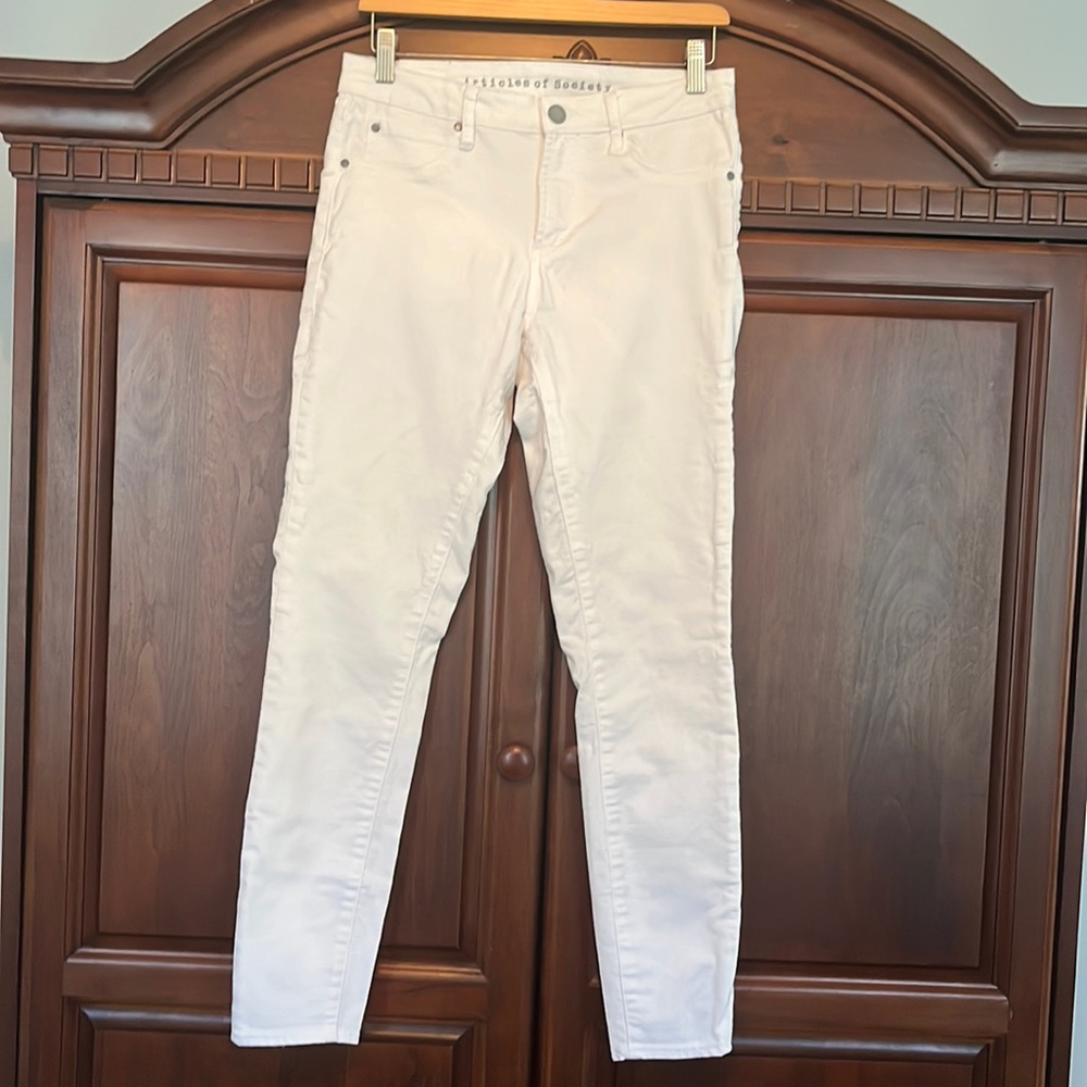 Articles Of Society White Skinny Jean Size 27